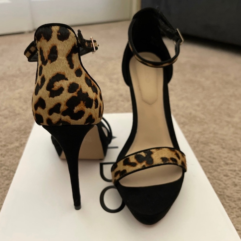Animal print stiletto heels